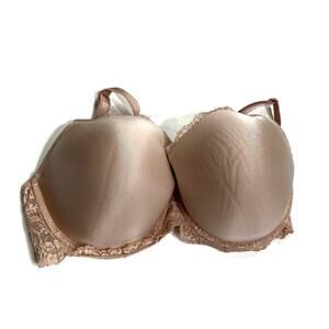 Victoria's Secret | Dream Angels Lined Demi Bra Nude Pink Lace 34DDD